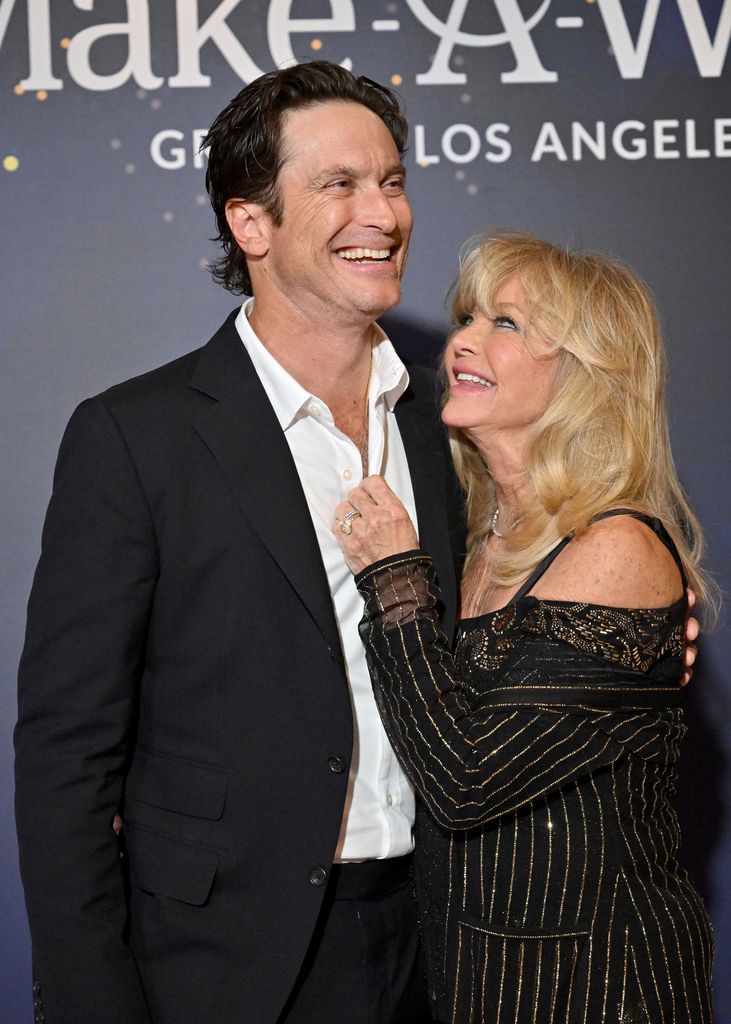 Oliver Hudson and Goldie Hawn attend the Make-A-Wish Greater Los Angeles's Annual Wish Gala at Fairmont Century Plaza