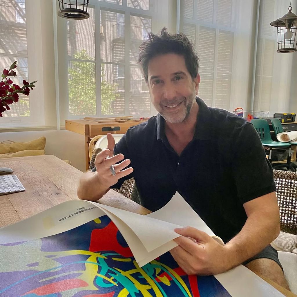 David Schwimmer signs limited edition artwork