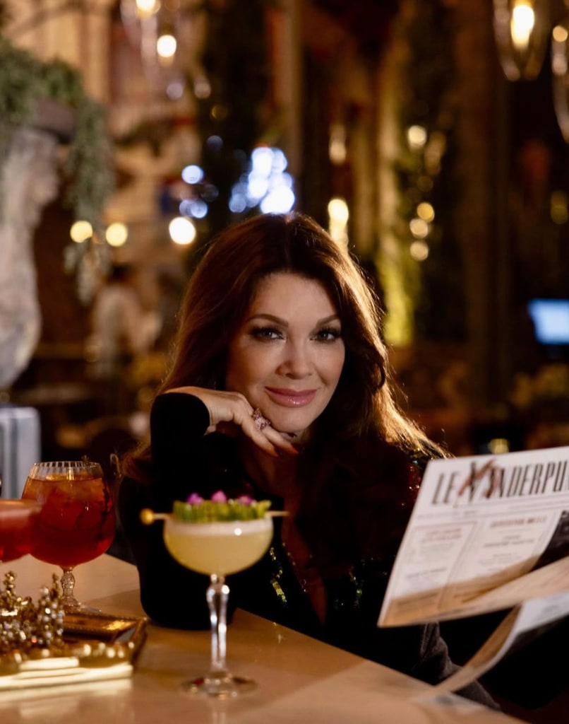 Lisa Vanderpump enjoys a drink at her Paris at Vanderpump