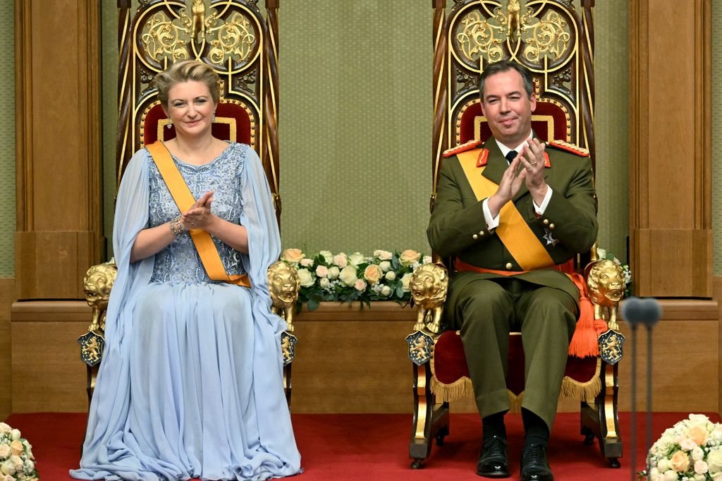 Grand Duke Guillaume and Grand Duchess Stephanie during their swearing-in ceremony