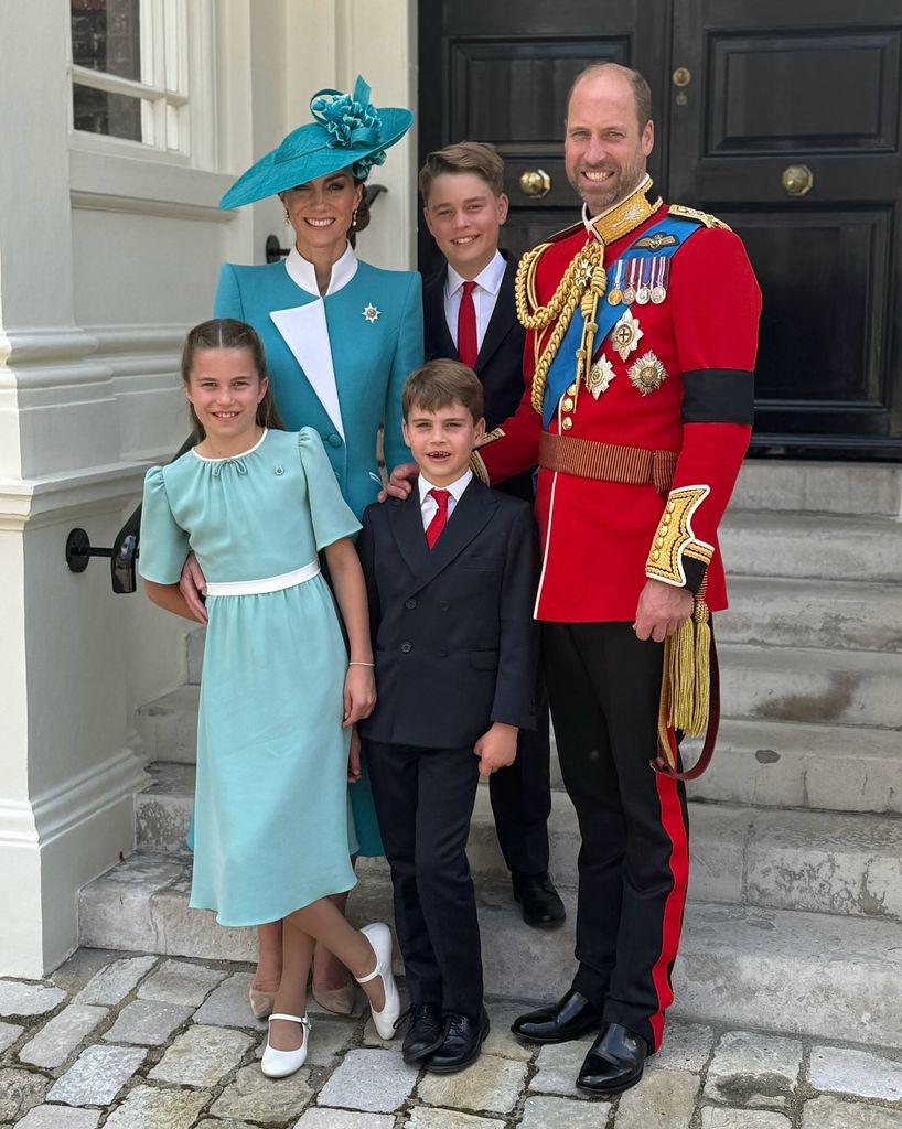 William and Kate and children pictured at Trooping the Colour 2025