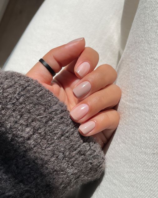beige nail manicure idea