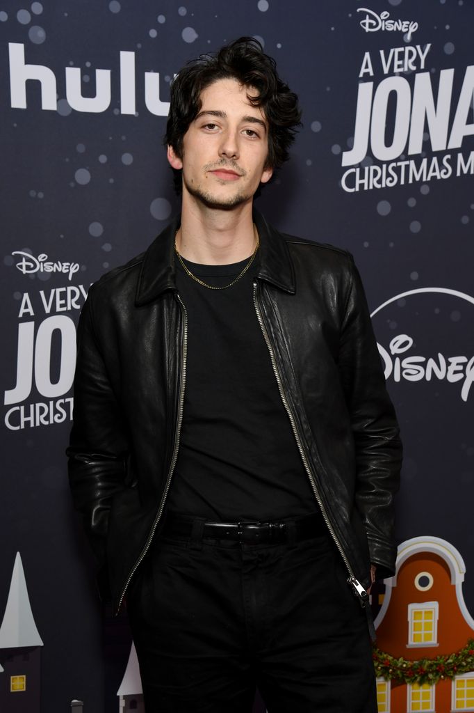 Milo Manheim at Disney+'s "A Very Jonas Christmas Movie" World Premiere held at New York City Center on November 10, 2025