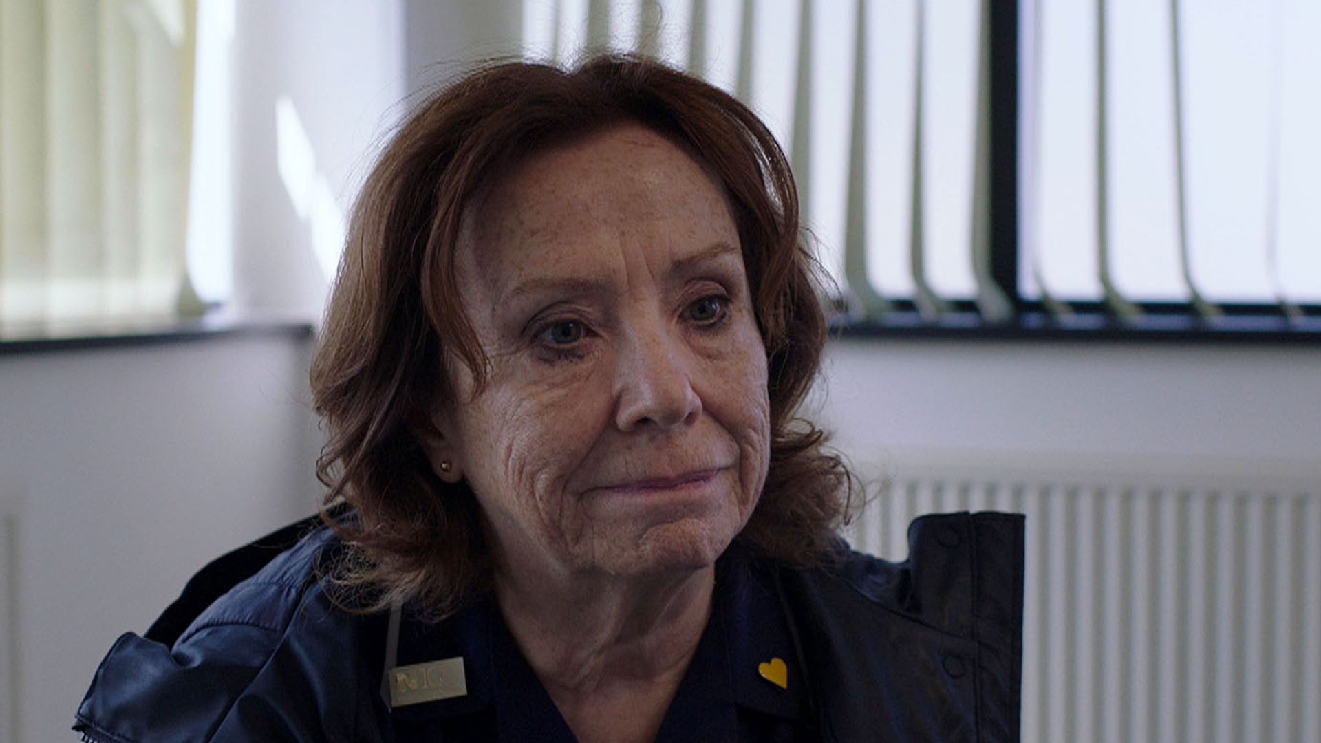 Siobhan McKenzie in a still image from Casualty