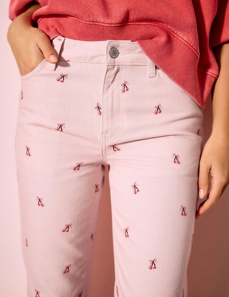 Next Pink Cherry Straight Leg Jeans