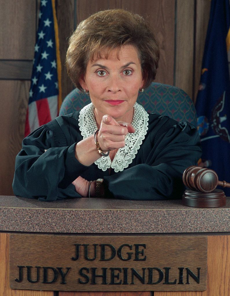 Judge Judy Sheindlin on the set of her television show,  December 2, 1997 in Los Angeles, California