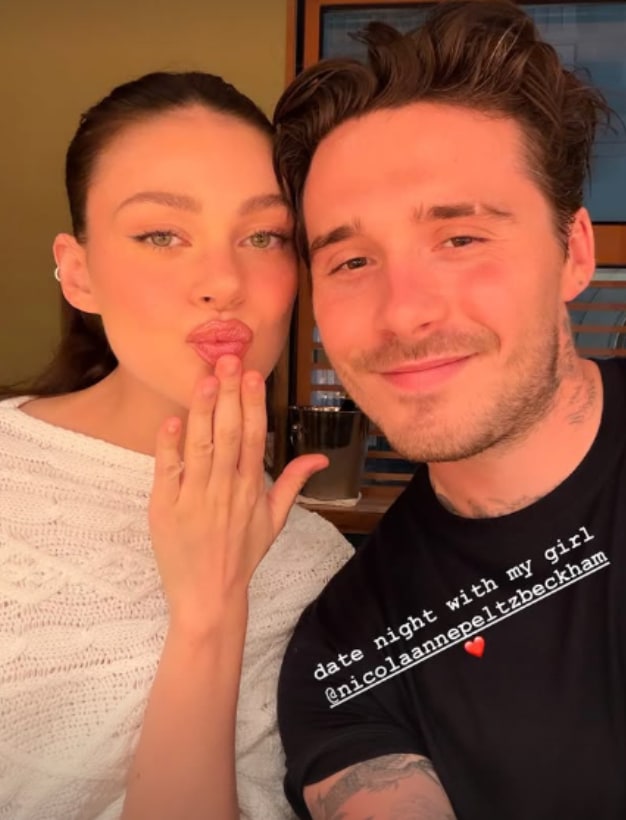 Brooklyn Beckham posts snap with Nicola Peltz after skipping Victoria Beckham's fashion show.