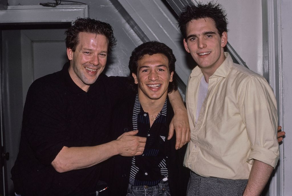 Mickey with Ray Mancini and Matt Dillon attend the wrap party for 'Angel Heart'