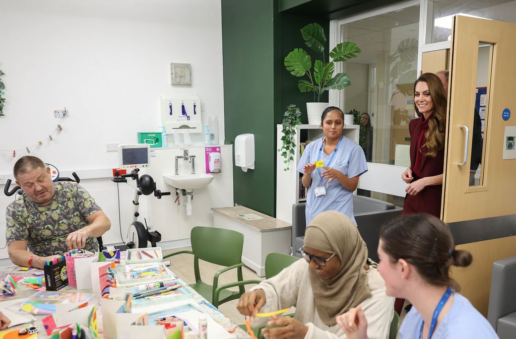 Kate Middleton arriving at Charing Cross Hospital 