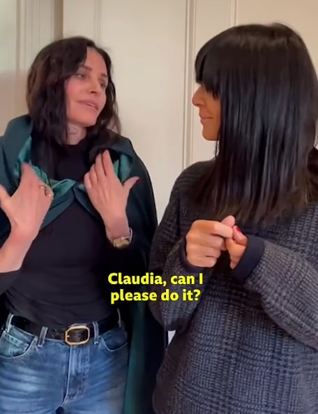 A photo of Courteney Cox and Claudia Winkleman