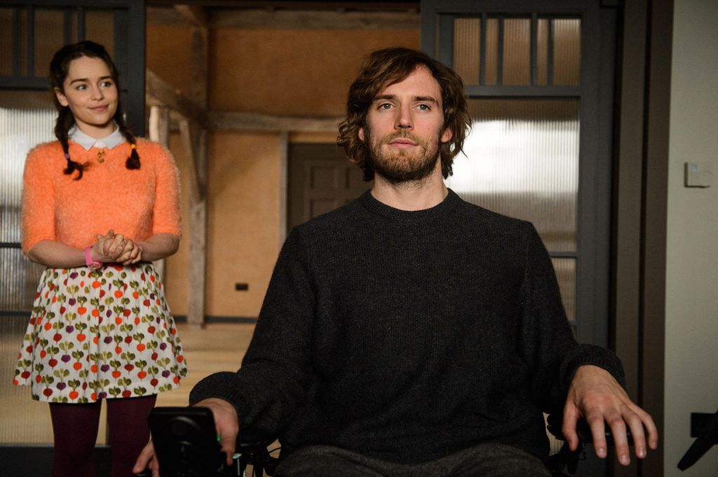 Emilia Clarke and Sam Claflin in a scene from Me Before You