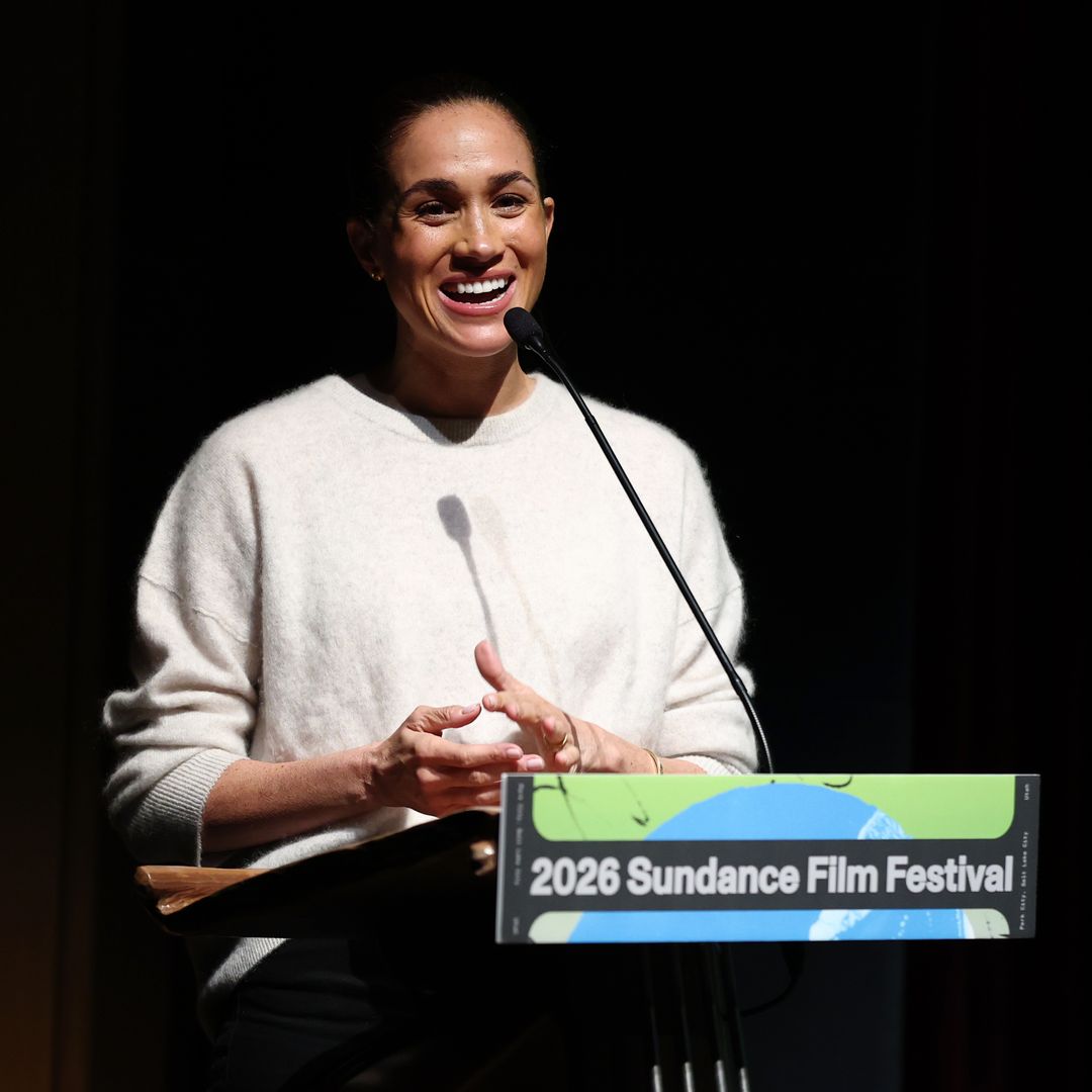 Meghan, Duchess of Sussex speaks onstage at the "Cookie Queens" Premiere during the 2026 Sundance Film Festival at Eccles Center Theater on January 25, 2026 in Park City, Utah.
