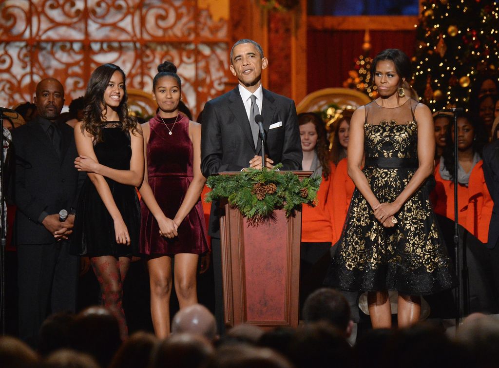 Obama family at Christmastime