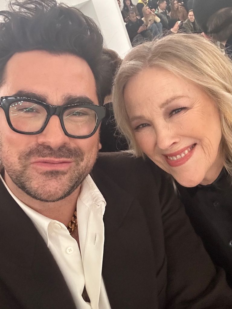 instagram photo of dan levy and catherine o'hara smiling