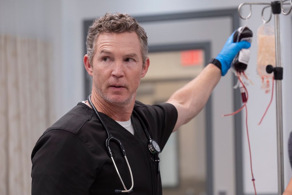 Shawn Hatosy as Dr Abbot in a scene from The Pitt
