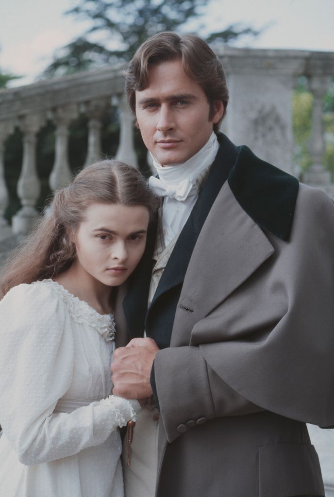 Helena Bonham Carter and Marcus Gilbert filming A Hazard of Hearts