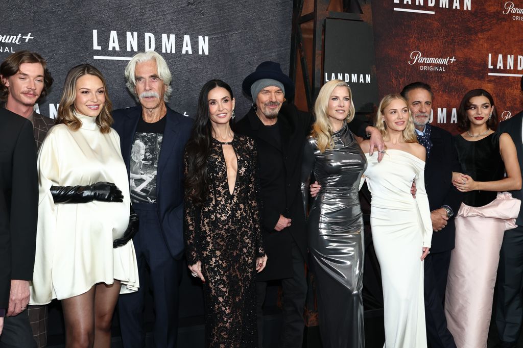 Kayla Wallace, Sam Elliott, Demi Moore, Billy Bob Thornton, Ali Larter, Michelle Randolph, Andy GarcÃ­a and Paulina ChÃ¡vez attend Paramount+'s "Landman" Season 2 Premiere at Alice Tully Hall, Lincoln Center on November 11, 2025 in New York City