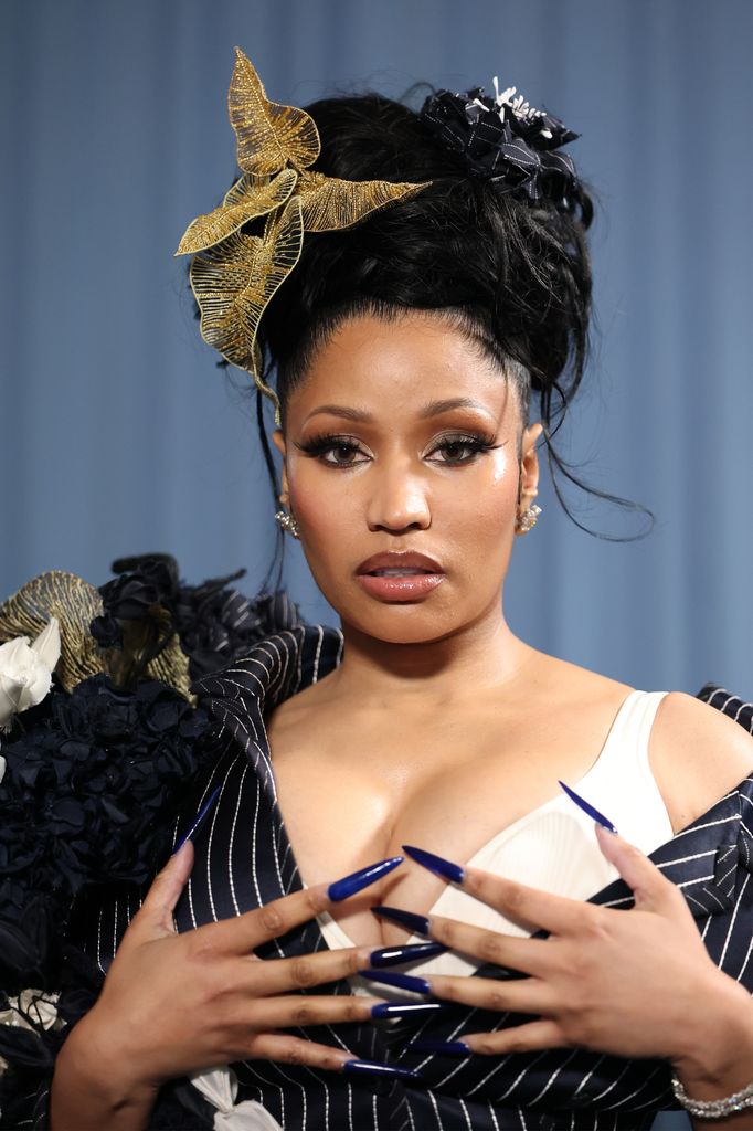 Nicki Minaj attends the 2025 Met Gala Celebrating "Superfine: Tailoring Black Style"