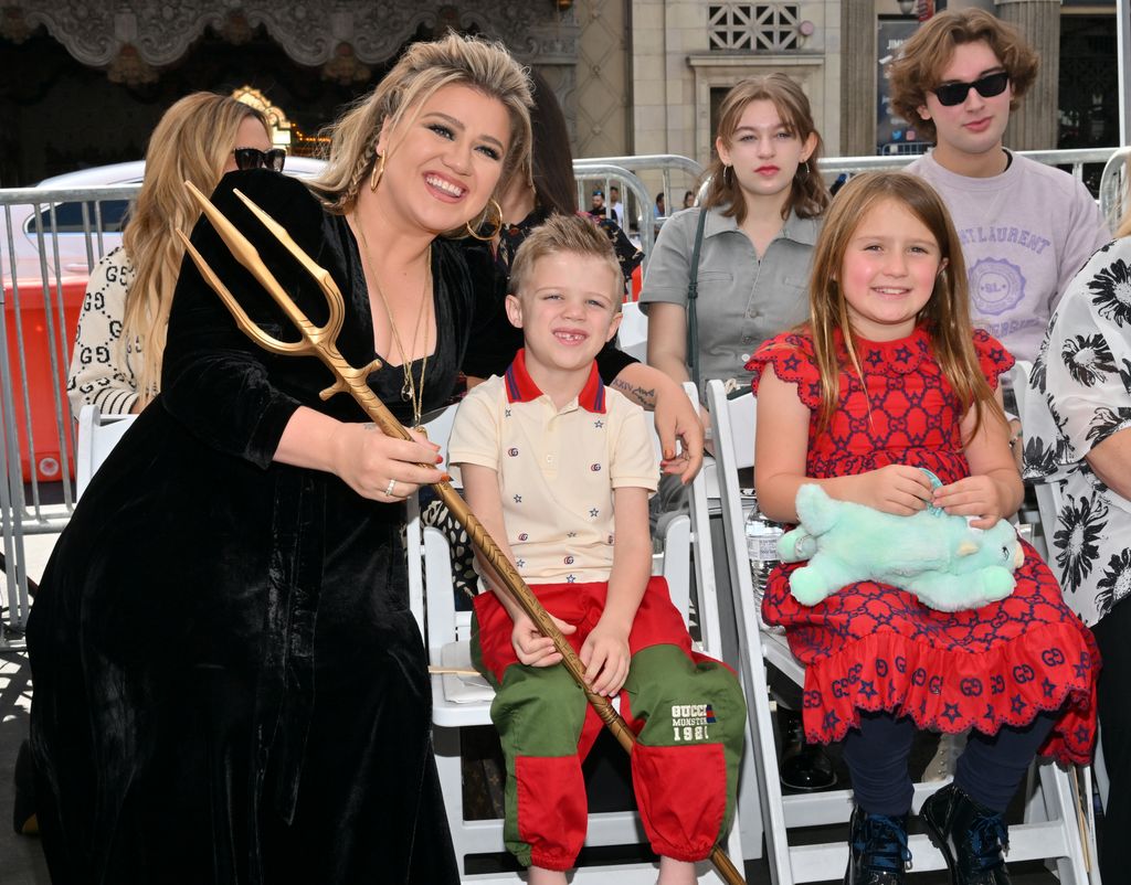 Kelly Clarkson and children Remington Alexander Blackstock and River Rose Blackstock 