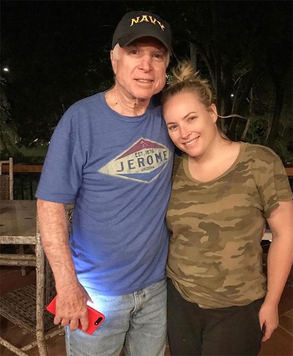 Meghan with her late father, John McCain