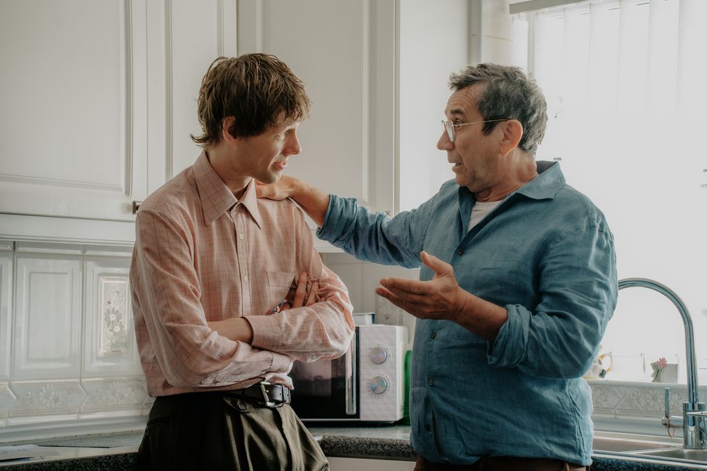 Josh Finan and Phil Daniels in a scene from Waiting for the Out