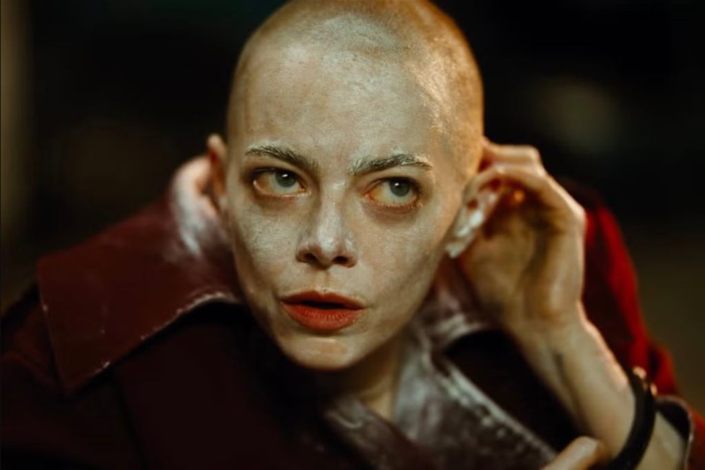 Emma Stone plays a captured CEO in Bugonia