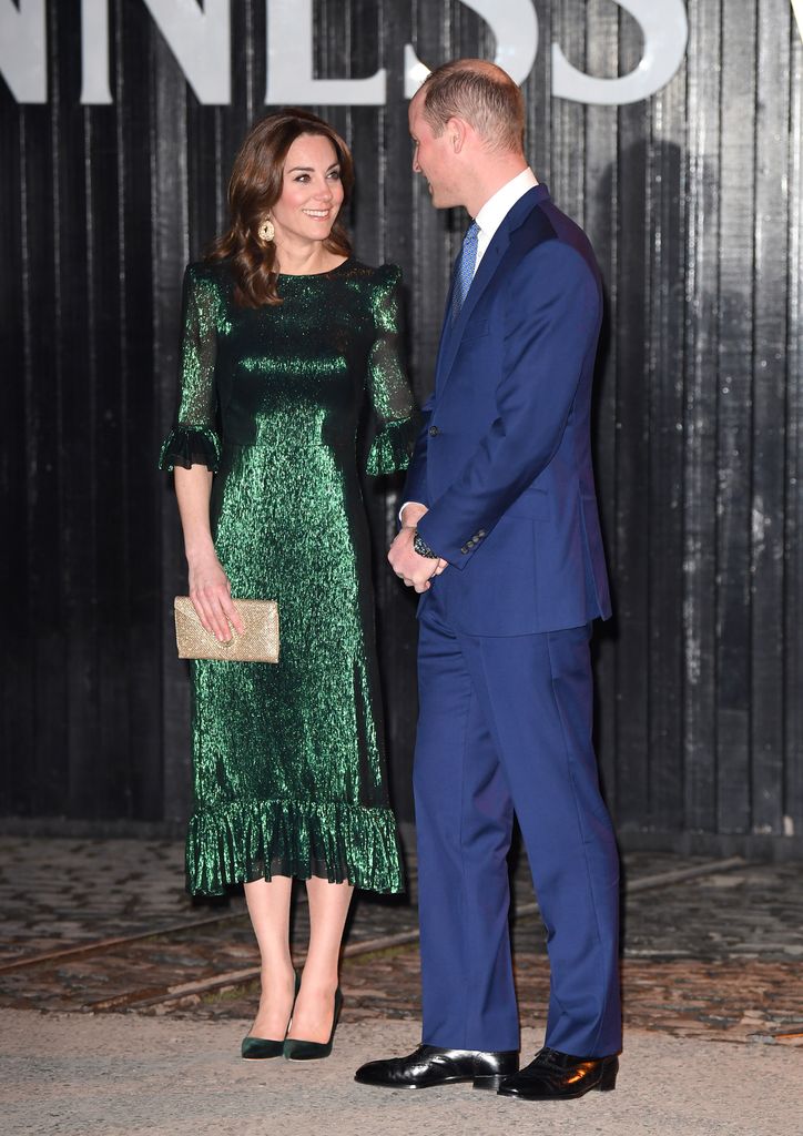 DUBLIN, IRELAND - MARCH 03: Catherine, Duchess of Cambridge and Prince William, Duke of Cambridge visit the Guinness Storehouse on March 03, 2020 in Dublin, Ireland. (Photo by Karwai Tang/WireImage)