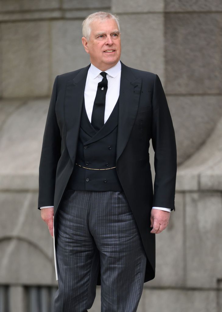 Prince Andrew in a black suit