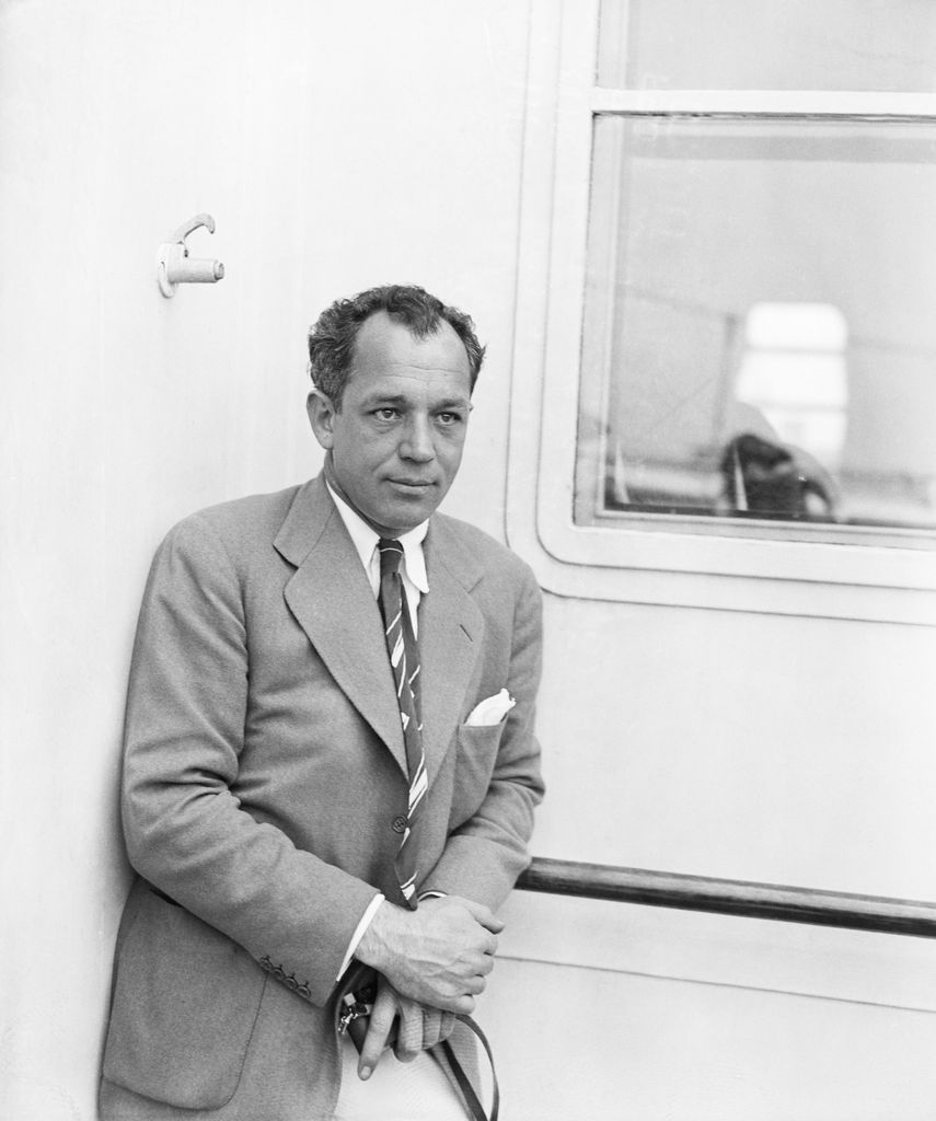 American writer Charles MacArthur on board the SS Bremen as he returns to New York from Europe