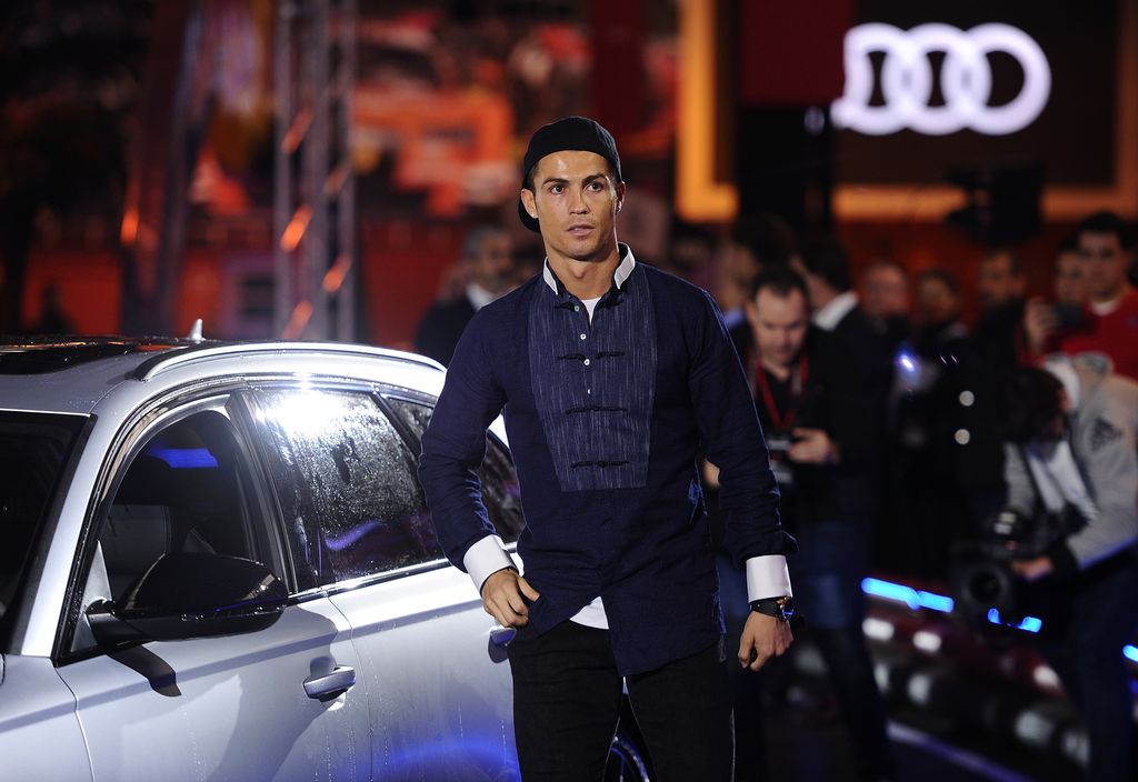 Cristiano Ronaldo with an Audi car