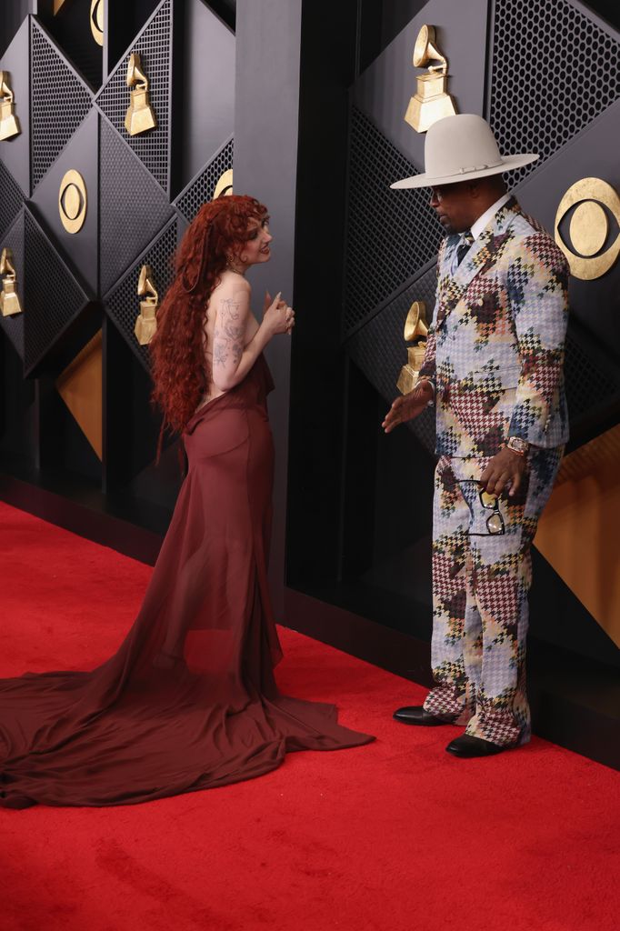 Chappell Roan and Jamie Foxx attend the 68th GRAMMY Awards on February 01, 2026 in Los Angeles, California. (Photo by John Shearer/Getty Images for The Recording Academy)