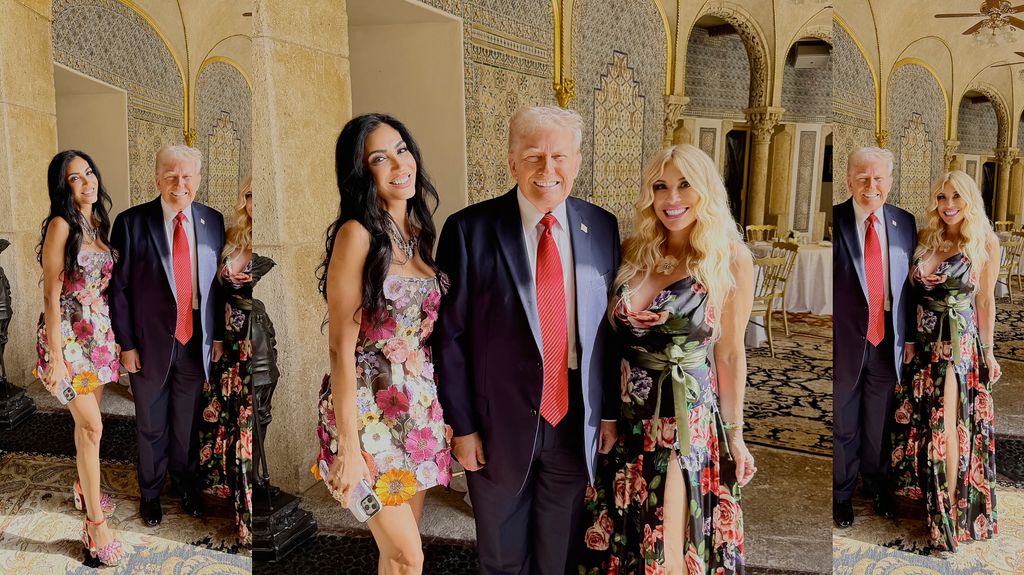 Ro-mina and Rosalyn wth President Trump in episode 106 of Member's Only: Palm Beach