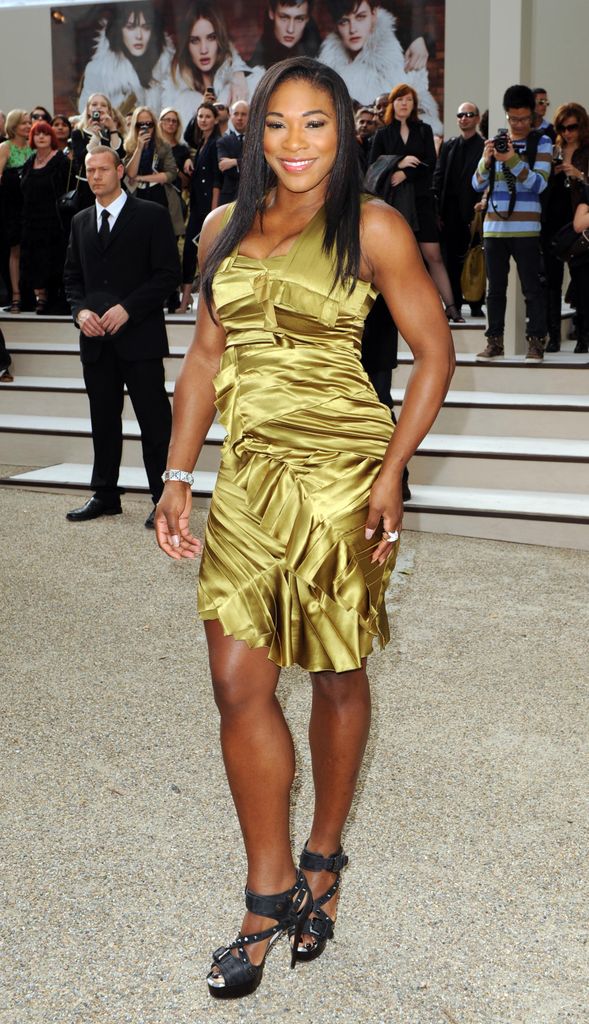 serena williams gold gown