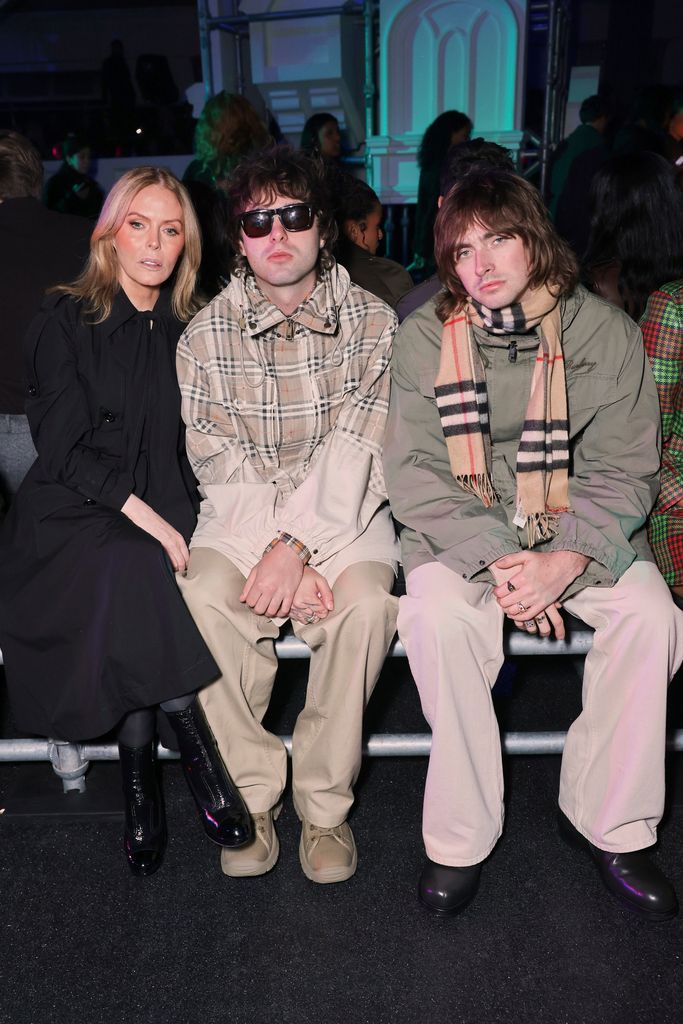Patsy Kensit, Lennon Gallagher and Gene Gallagher