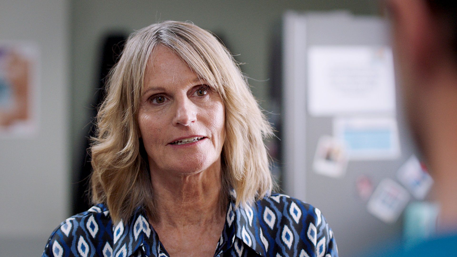 Gwyneth Strong in a still image from Casualty