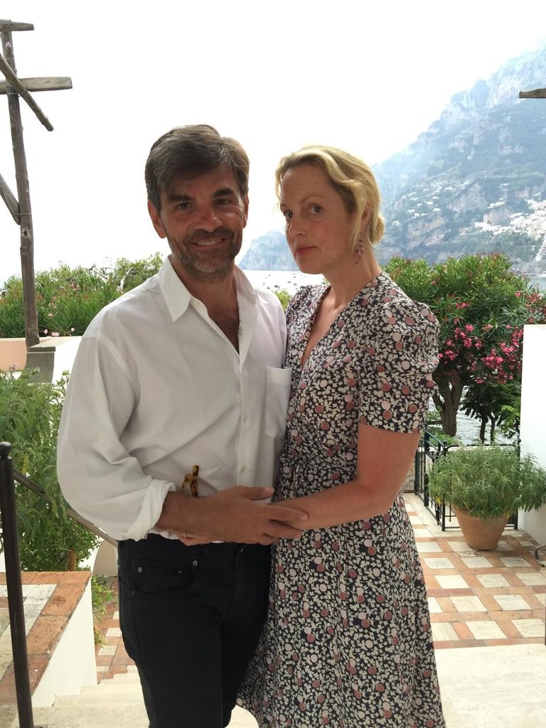 George stephanopoulos with a beard posing with wife ali wentworth in 2016