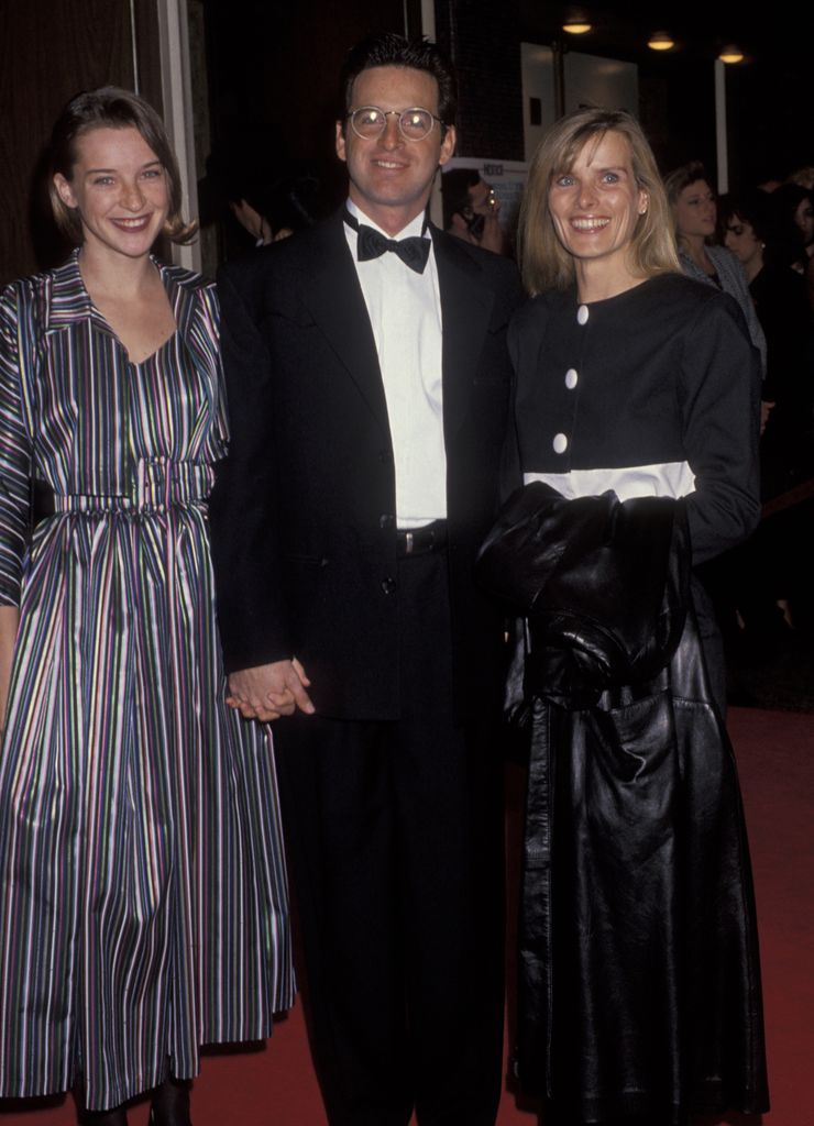Robert Carradine, daughter Ever Carradine and wife Edie Mani attending 13th Annual Cable ACE Awards on January 12, 1992 at The Pantages Theater in Hollywood, California