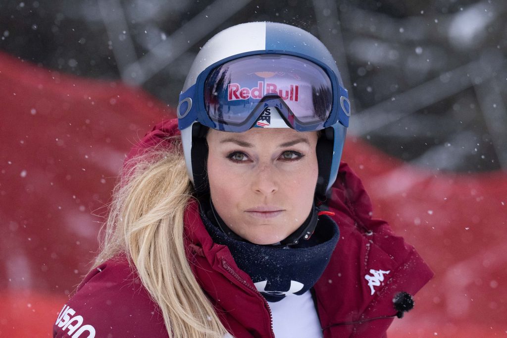 Lindsey Vonn of Team United States inspects the course during the Audi FIS Alpine Ski World Cup Women's Downhill on January 30, 2026 in Crans Montana, Switzerland.