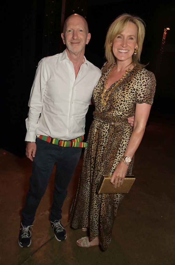 Simon Sebag Montefiore with his arm around Santa Montefiore