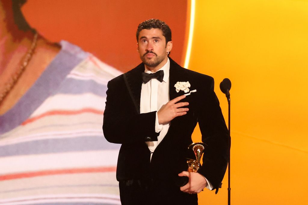 Bad Bunny at the 68th GRAMMY Awards held at the Crypto.com Arena on February 01, 2026 in Los Angeles, California