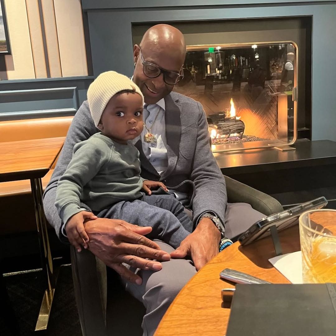 Jerry Rice with his grandson JJ in a photo shared on Instagram