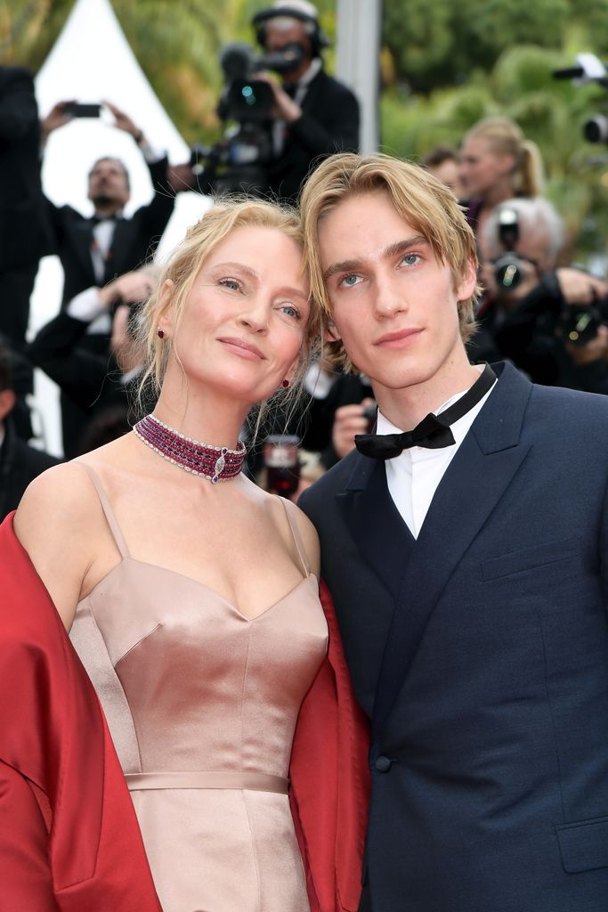 Uma Thurman and her Son Levon Roan Thurman-Hawke
