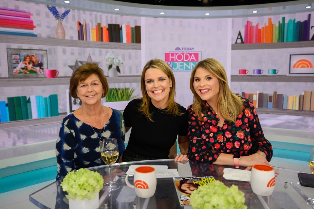 TODAY -- Pictured: Savannah Guthrie and mom Nancy, Jenna Bush Hager on Wednesday, April 17, 2019