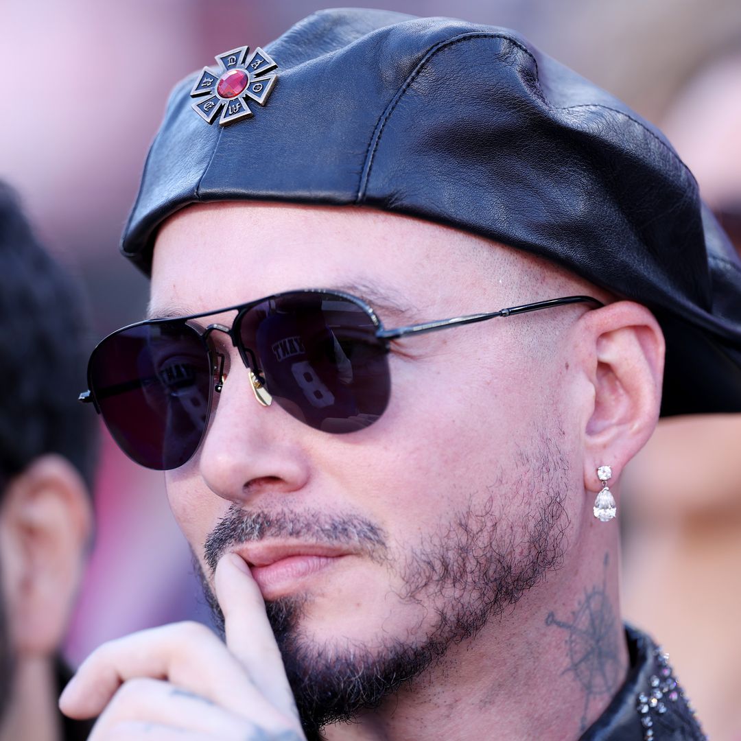 J Balvin looks on from the field prior to Super Bowl LX between the Seattle Seahawks and the New England Patriots at Levi's Stadium on February 08, 2026 in Santa Clara, California.