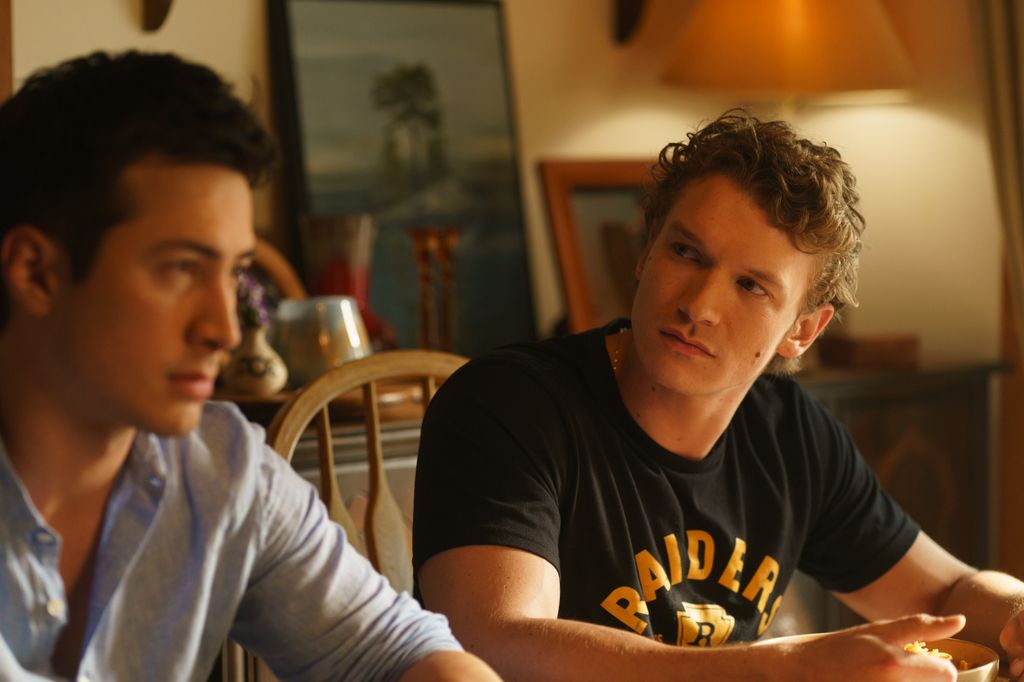 Hudson Williams and Connor Storrie in Heated Rivalry