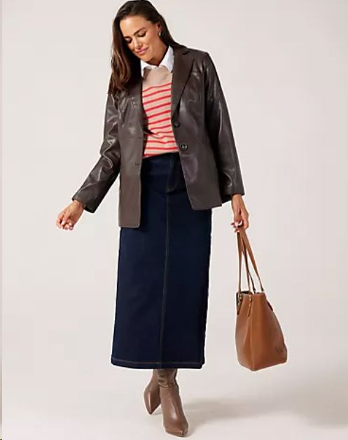 Ruth Langsford for QVC leather blazer