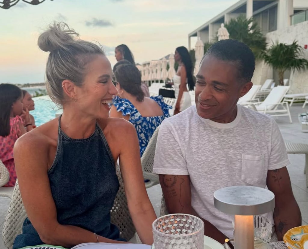 Photo shared by Amy Robach on Instagram July 2025 featuring T.J. Holmes on vacation in Turks and Caicos
