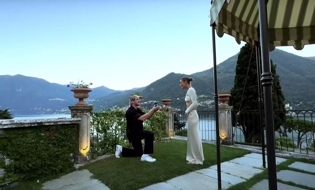 photo of logan paul proposing to nina agdal