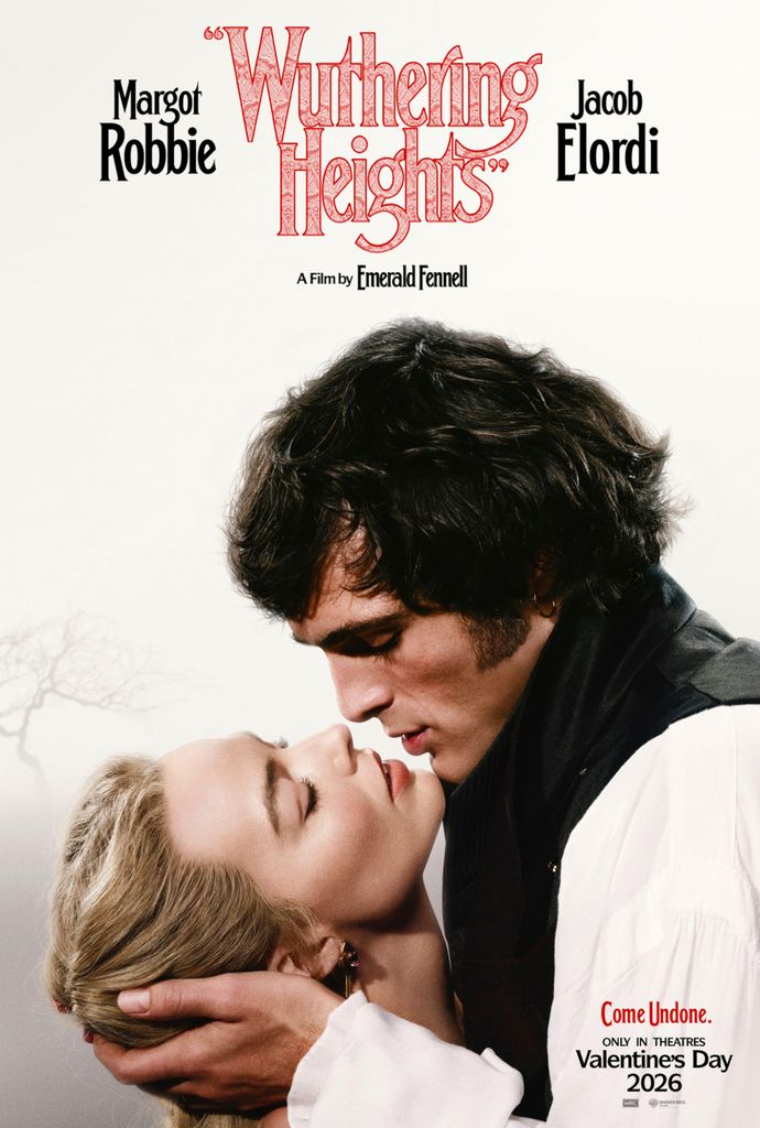 Wuthering Heights (2026) directed by Emerald Fennell and starring Margot Robbie, Jacob Elordi and Hong Chau.