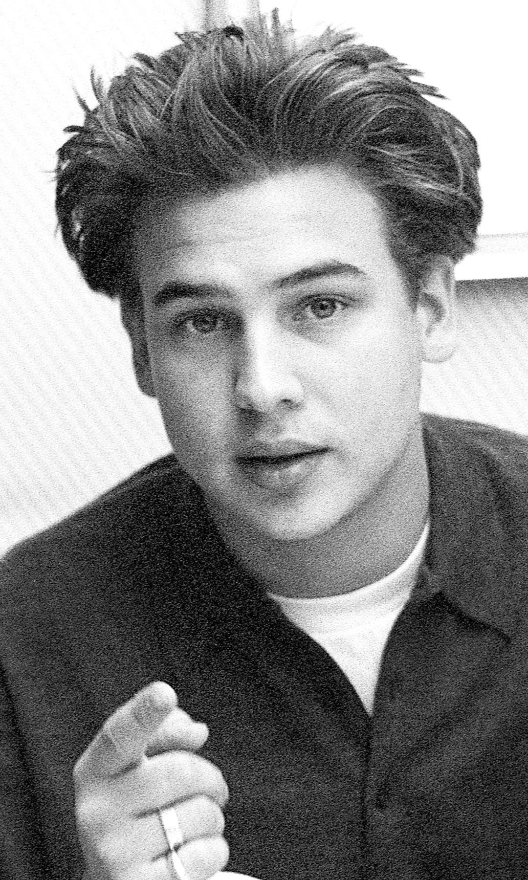 Black-and-white image of Nicholas Savalas